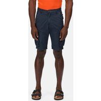 Regatta Men's Shorebay Coolweave Cotton Multi Pocket Cargo Style Shorts, Navy, 34-inch