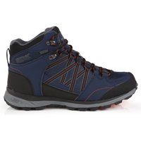 Regatta Men Samaris II Mid' Waterproof Walking Boots High Rise Hiking, Blue (Navy/Burnt Salmon F96), 7 UK