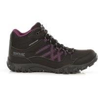 Regatta Womens Edgepoint Mid Waterproof Walking Boots - Black Prune Purple
