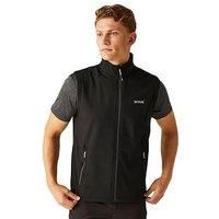 Regatta Men's Bradwell III' Full Zip Wind Resistant Softshell Gilet Bodywarmers, Black, S