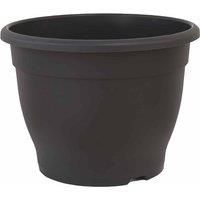 T&M Sabina Dark Grey Plastic Garden Planter Perfect for Outdoor 32cm Planters