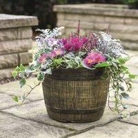 Whiskey Barrel Planter, Lightweight and easy to move 30cm x 2 by Thompson and Morgan (2)