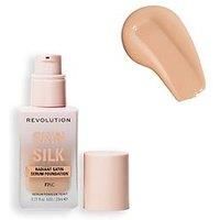 Makeup Revolution, Skin Silk Serum Foundation, Light to Medium Coverage, Contains Hyaluronic Acid, F13.5, 23ml