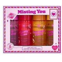 I Heart Revolution Misting You Mini Body Gift Set, 4 Mini Fragrance Mists, Festive Scents, Travel Size, Vegan & Cruelty-Free