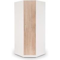 Euston Corner Wardrobe White and Brown