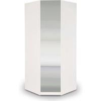 Angel Mirrored Corner Wardrobe White