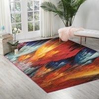 Multi Coloured Celestial Burst Rug MultiColoured
