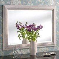 Yearn Framed Mirror Distressed White White