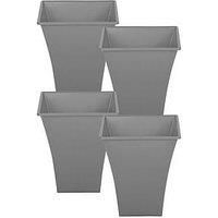 28cm Metallica Square Planter Pot Indoor or Outdoor Flower Plant Pots