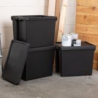 STRONG BAM HEAVY DUTY PLASTIC STORAGE BOX BOXES WITH LIDS RECYCLED UPCYCLED