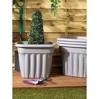 Wham Set 4 Vista 49cm Square Planter Upcycle Grey