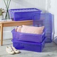 Wham 32L Crystal Box and Lid Set of 3, Blue