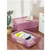 Wham Set 3 Crystal 32 Litre Box & Lid - Pink