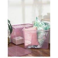 Wham Set 2 Crystal 80 Litre Box & Lid - Pink