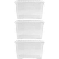 Crystal Storage Box & Clear Lid - 102L 3 Piece