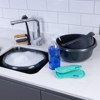 Wham 3 Piece Casa Multi-Functional Round Plastic Bowl Set (28cm, 32cm & 36cm Bowls) (Midnight)