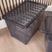 Wham Crystal Tint Smoke 28L Storage Box & Lid 5 pack