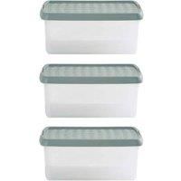 Wham Clip 6 02 10 5L Rectangular Box & Lid Clear Green Milieu Stone