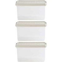 Wham Clip 6 03 14L Rectangular Box & Lid Clear Stone Slate Gray