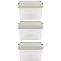 Wham Clip 9 01 9L Square Box & Lid Clear Stone Slate Gray