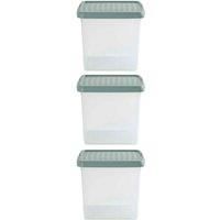 Wham Clip 9 02 14L Square Box & Lid Clear Green Milieu Stone