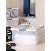 Wham Clip 10 02 25 5L Square Box & Lid Clear Stone Slate Gray
