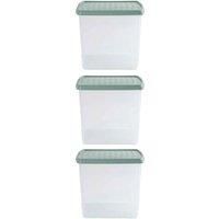 Wham Clip 10 03 37L Square Box & Lid Clear Green Milieu Stone