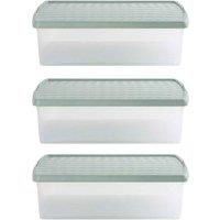 Wham Clip 13 01 30L Rectangular Box & Lid Clear Green Milieu Stone