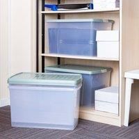 Wham 4x 13.02 62L Rectangular Clip Box & Lid Clear/Green Milieu/Stone, none