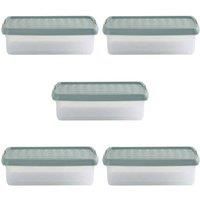 Wham Clip 6 01 7L Rectangular Box & Lid Clear Green Milieu Stone