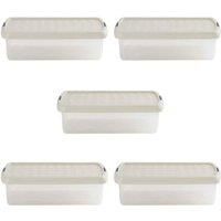 Wham Clip 6 01 7L Rectangular Box & Lid Clear Stone Slate Gray