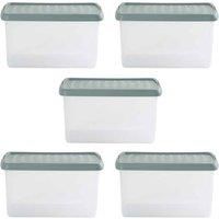 Wham Clip 6 03 14L Rectangular Box & Lid Clear Green Milieu Stone