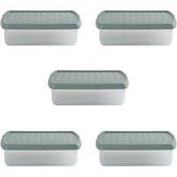Wham Clip 8 01 8 5L Rectangular Box & Lid Clear Green Milieu Stone