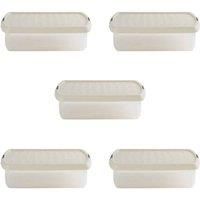 Wham Clip 8 01 8 5L Rectangular Box & Lid Clear Stone Slate Gray