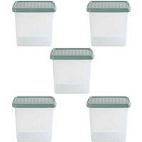 Wham Clip 9 02 14L Square Box & Lid Clear Green Milieu Stone