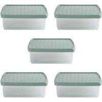 Wham Clip 10 01 13 2L Square Box & Lid Clear Green Milieu Stone