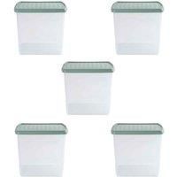 Wham Clip 10 03 37L Square Box & Lid Clear Green Milieu Stone