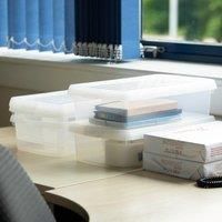 Wham 4x 6.01 7L Rectangular Clip Box & Lid Clear/Clear/Clear, none