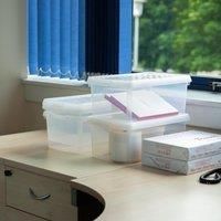 Wham 4x 6.02 10.5L Rectangular Clip Box & Lid Clear/Clear/Clear, none