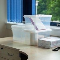 Wham 4x 6.03 14L Rectangular Clip Box & Lid Clear/Clear/Clear, none