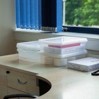 Wham 4x 8.01 8.5L Rectangular Clip Box & Lid Clear/Clear/Clear, none