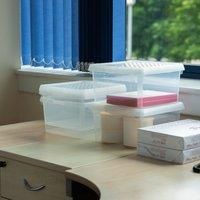 Wham 4x 9.01 9L Square Clip Box & Lid Clear/Clear/Clear, none