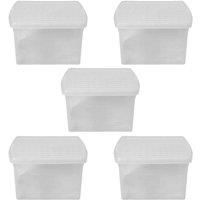 Wham Clip 10 02 25 5L Square Box & Lid Clear Clear Clear