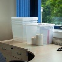 Wham 4x 10.03 37L Square Clip Box & Lid Clear/Clear/Clear, none
