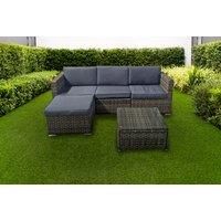 Trinidad Four-Seater Rattan Garden Furniture Set - 2 Colours! - Grey