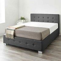 Aspire Beds Upholstered Storage Ottoman Bed Grey, Black or Natural Linen Fabrics