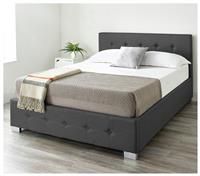 Aspire Beds Upholstered Storage Ottoman Bed Grey, Black or Natural Linen Fabrics