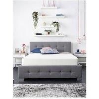 Aspire Beds Upholstered Storage Ottoman Bed Grey, Black or Natural Linen Fabrics