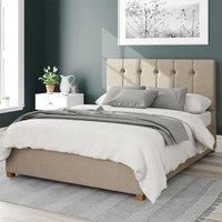 Aspire Hepburn Ottoman Storage Bed Eire Linen Natural Single