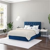 Aspire Olivier Ottoman Bed Velvet Navy Super King